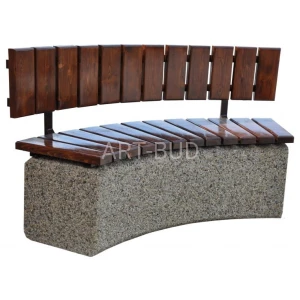 Ławka betonowa z oparciem Rogal