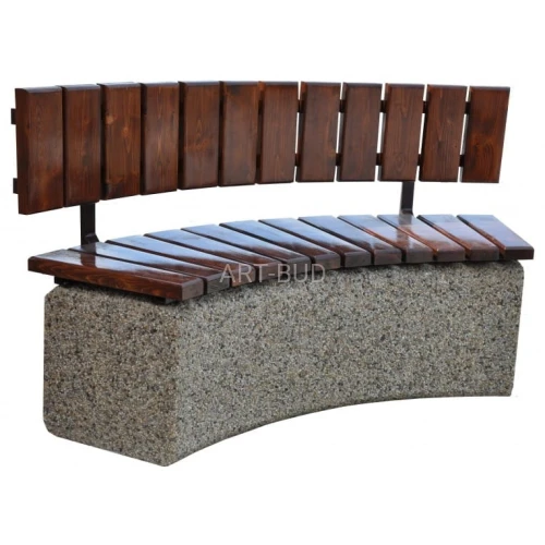 Ławka betonowa z oparciem Rogal