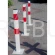 Blokada parkingowa zapora słupek stały  60 cm z uchem na łańcuch do wygrodzeń