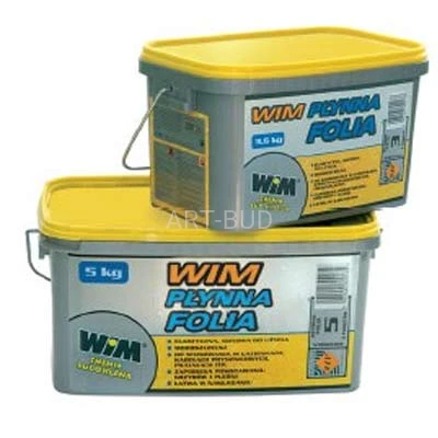 Płynna folia WIM gotowa elastyczna powłoka do uszczelniania łazienek kabin natryskowych opakowanie 3,6 -5 - 20 kg
