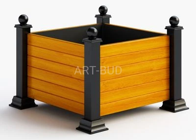 Donica parkowa, miejska Decco, stalowo - drewniana, długość 120 cm kod: 0309 ( szt )