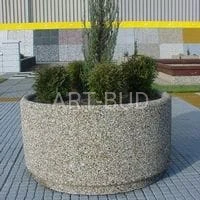 Donica okrągła MIRA z betonu płukanego średnica 95 cm