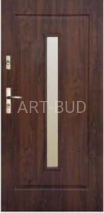 Drzwi stalowe KMT Plus 54, zewnętrzne przeszklone, tłoczenie Xs1, rozmiar 90 z ościeżnicą 10CP (1szt)