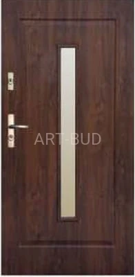 Drzwi stalowe KMT Plus 54, zewnętrzne przeszklone, tłoczenie Xs1, rozmiar 90 z ościeżnicą 10CP (1szt)