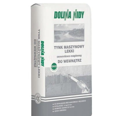Tynk Cementowo-Wapienny Maszynowy Lekki Wewnętrzny - DOLINA NIDY 30 kg 