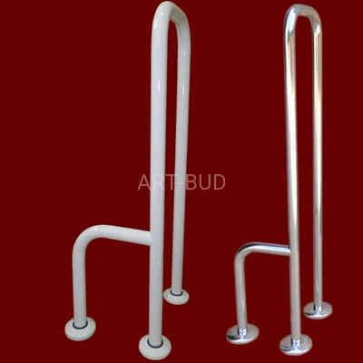 Uchwyty do WC mocowany tylko do podłogi  UWC - malowane proszkowo oraz UWC INOX fi 25 mm - lewe/prawe  (1szt)