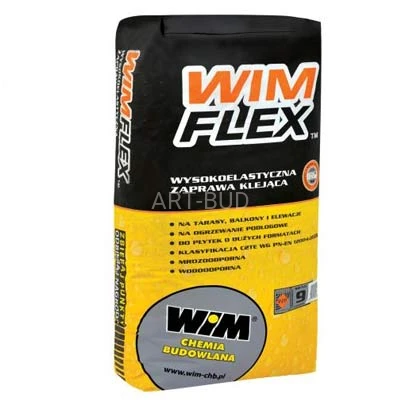 Zaprawa klejąca WIM Flex wysoko elastyczna do wszystkich rodzajów płytek ceramicznych 25 kg