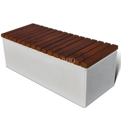 Ławka z betonu architektonicznego bez oparcia