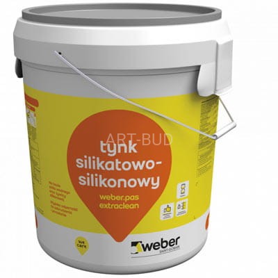 Tynk silikatowo-silikonowy do aplikacji ręcznej i mechanicznej weber.pas extraclean