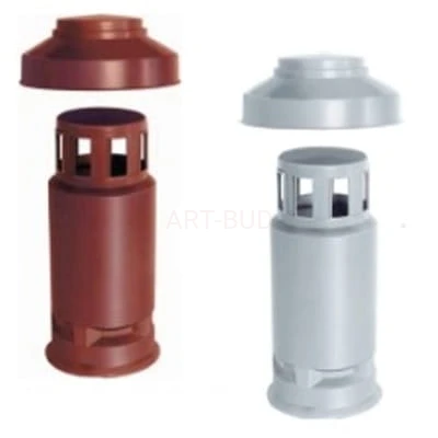 Osłona zabezpieczająca rury wentylacyjnej średnica 100 mm oraz 125 mm kolor brąz i szary