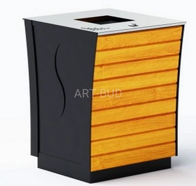 Kosz parkowy, miejski S, stalowo - drewniany 0239 ( szt )