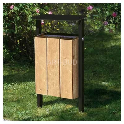 Kosz na śmieci Silaos, drewniany 30 litrów (szt)