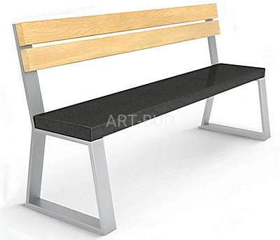 Ławka parkowa, miejska, stal malowana proszkowo lub nierdzewna, Novara, długość 180cm, kod: 0167 ( szt )