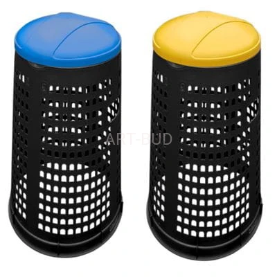 Stojak na worki do segregacji odpadów PE  P001 wewnątrz i na zewnątrz budynków 