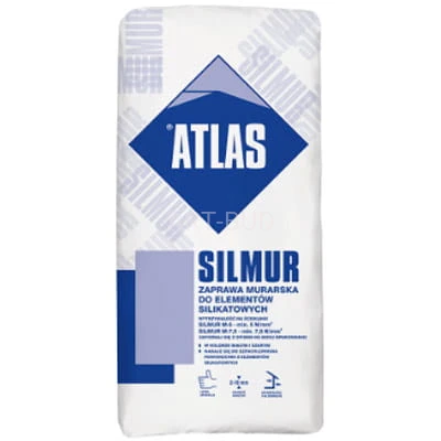 Zaprawa murarska do elementów silikatowych Silmur M 5 - M 7.5 - M 10 - M 15 Atlas worek 25 kg