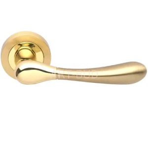 Klamka Erika-Bic rozeta okrągła R1 kolor chrom/chrom-satyna  oraz złoty/złoty-satyna