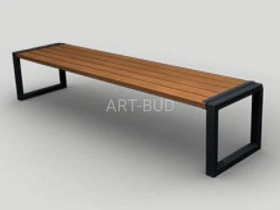 Ławka stalowo-drewniana bez oparcia 180 cm