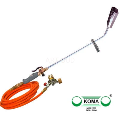 Palnik dekarski o szerokim zasięgu płomienia KOMA P4  L-500  reduktor wąż 5mb 