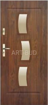 Drzwi stalowe KMT Plus 54, zewnętrzne przeszklone, tłoczenie Xs3, rozmiar 90 z ościeżnicą 10 CP (1szt)