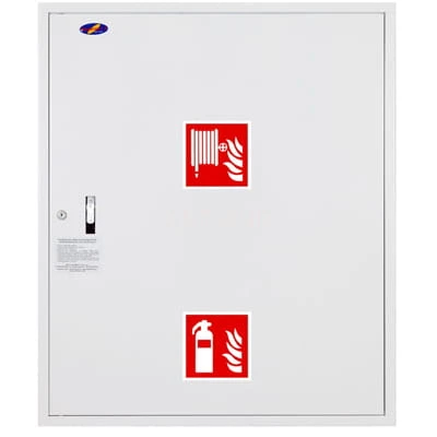 Hydrant wewnętrzny DN25 HW25 WGW 20 UNI180 oraz HW25 WGW 30 UNI180 zawieszany lub wnękowy z miejscem na gaśnicę pod zwijadła uniwersalny FIT, zamek PATENT (szt.)