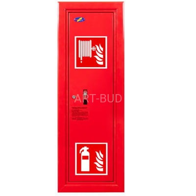 Wewnętrzny hydrant zawieszany lub wnękowy wykonanie boczne z miejscem na gaśnicę zamek PATENT lub EURO