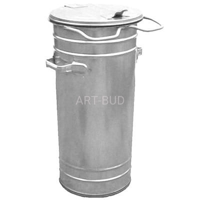 Pojemnik metalowy na śmieci SM 55 z blachy ocynkowanej