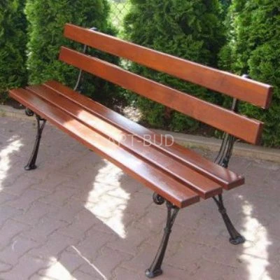 Ławka parkowa drewniano-żeliwna Standard długość 150 lub 180 cm