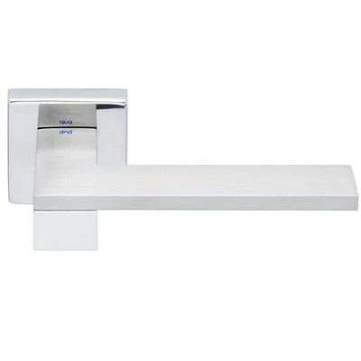 Klamka  Esa Vis rozeta kwadratowa R35V chrom/chrom-satyna