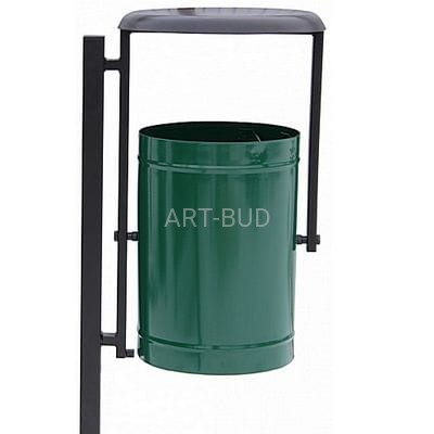 Kosz na śmieci metalowy z daszkiem poj 35 l  Basic 