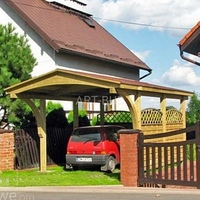 Drewniana jednostanowiskowa wiata garażowa Nevada I