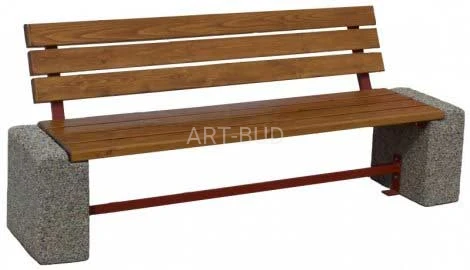 Ławka betonowa z oparciem parkowa 200 cm Ambra 