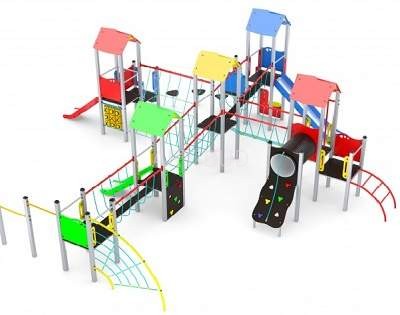 Wielofunkcyjny zestaw zabawowy zjeżdżalnie wieże na  plac zabaw  Stell
