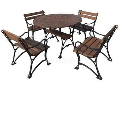 Zestaw mebli Królewski z okrągłym stołem 4 krzesła plus stół