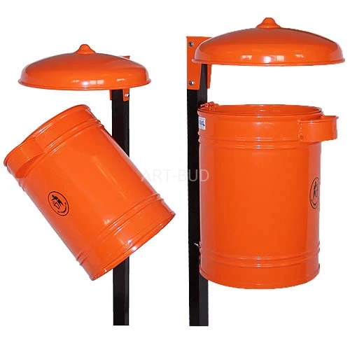 Kosz uliczny, parkowy  KO 6 opróżniany przez obrót pojemnikiem