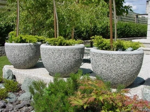 Donica okrągła MAGDA  z betonu płukanego 