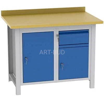 Stół warsztatowy narzędziowy z szafkami