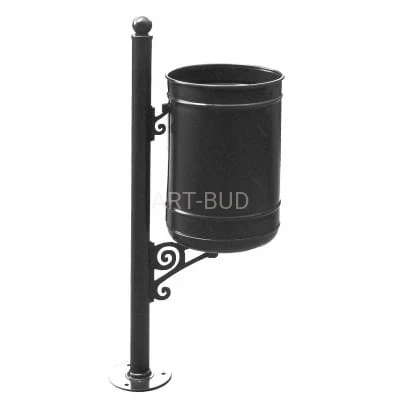 Kosz bez daszka A2,  słupek z kotwą