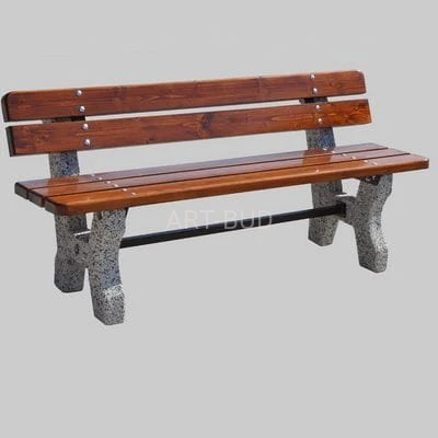 Ławka betonowa z oparciem  długość 200 cm 