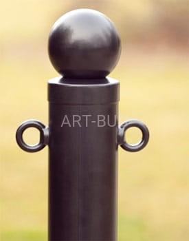 Słupek metalowy zaporowy z uchwytem lub bez uchwytu na łańcuch Beskid