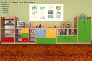 Meble przedszkolne zestawy  Primo wyposażenie przedszkoli i szkół 