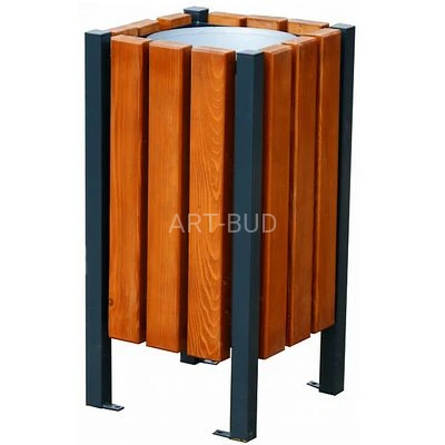 Kosz na śmieci uliczny pojemność 35 - 45 l kwadratowy