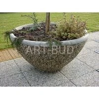 Donica okrągła MALINA  z betonu płukanego