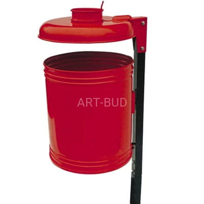 Kosz uliczny KO-2 opróżniany przez obrót pojemnikiem