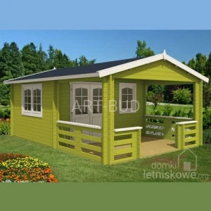 Drewniany domek ogrodowy Montana 12,9 m2 plus taras