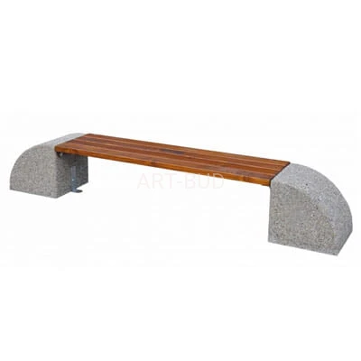 Ławka betonowa parkowa miejska ćwierćokrąg 