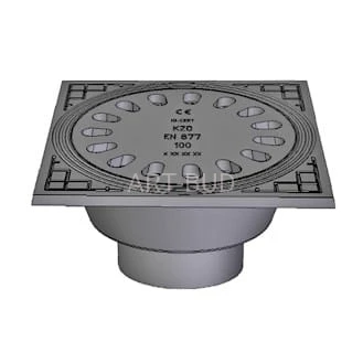 Wpust ściekowy podłogowy wzór francuski do instalacji w budynkach DN 100 KZO