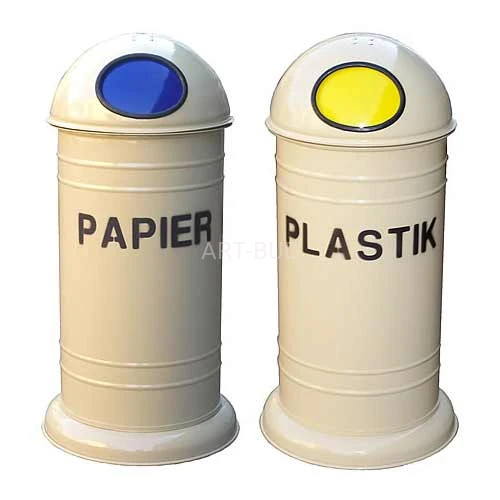 Pojemnik metalowy KU-40s do segregacji odpadów 