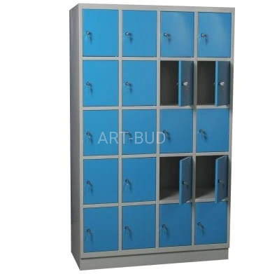 Szafki skrytkowe pracownicze szerokość segmentu 30 cm 5 skrytek