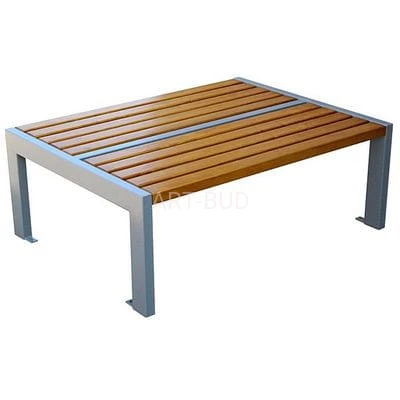 Ławka stalowa parkowo uliczna Modern podwójna 