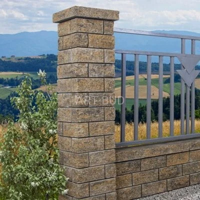 Ogrodzenia łupane słupki  murki GORC de Luxe  GL22